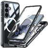 For Samsung Galaxy S25+ 5G Tempered Glass MagSafe Phone Case(Black)