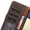 For Alcatel 1B 2022 KHAZNEH Litchi Texture Leather RFID Phone Case(Brown)