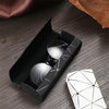 Lattice Pattern Portable Glasses Box(Dazzle White)