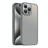 For iPhone 15 Pro Nano Semi-transparent Frosted Skin Feel Phone Case(Titanium Gray)