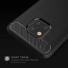 Brushed Texture Carbon Fiber Shockproof TPU Case for Huawei Mate 20 Pro (Navy Blue)