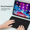 X3 10 inch Universal Tablet Round Keycap Wireless Bluetooth Keyboard (Black)