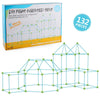 132 in 1 DIY Tent Toy Assembling Play House DIY Children Tent Building Toy(  Square-Blue)