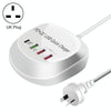 WLX-T3P 4 In 1 PD + QC Multi-function Smart Fast Charging USB Charger(UK Plug)