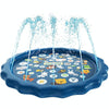 Round Water Pad Children Water Fun Toy Outdoor Lawn Mat, Diameter: 170cm( Blue Letter)
