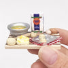 1:12 Mini House Toy Simulation Chopping Board Dessert Making Bread Table