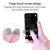 2 PCS Feather Yarn Touch Screen Gloves Outdoor Full Finger Gloves(Pink)