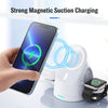 LFX-179 Magnetic Vertical 3 in 1 Wireless Charging Bracket for Smartphone iWatch AirPods(White)