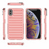For iPhone XS Max High Transparency TPU Hybrid PC Airbag Phone Case(Peach Red)