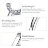 S925 Sterling Silver Ring Platinum Plated Zircon Simple Jewelry Ring
