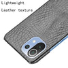 For Xiaomi Mi 11 Lite Shockproof Crocodile Texture PC + PU Case(Black)