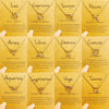 Zodiac Pattern Pendant Clavicle Chain Zodiac Diamond Necklace(N2204-3)