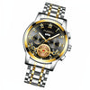 FNGEEN 4001 Men Watch Multi-Function Quartz Watch, Colour: Gold Black Surface Gold Nails