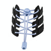 1pairs Spring Buckle Lazy Elastic Shoelaces For Adults And Children 110cm(NO.143 Light Blue)