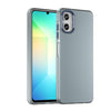 For Samsung Galaxy A06 4G Frosted Translucent TPU Hybrid PC Full Coverage Phone Case(Dark Blue)