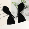 2 Pairs Half Bow Hair Clip Retro Girl Side Duckbill Clip Hair Ornament, Colour: Black