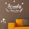 Acrylic Familylove Stereoscopic Mirror Wall Stickers Home Self-Adhesive Decorative Soft Mirror(Gold)