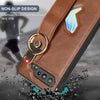 For Asus ROG Phone 5 ZS673KS Wristband Leather Back Phone Case(Brown)