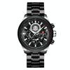 VAVA VOOM 2311G-YH Silver Shell Steel Belt Men Waterproof Sports Luminous Calendar Casual Quartz Hollow Watch