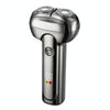 Men Electrical Shaver Portable Mini LED Digital Display Smart Shaving Razor(Bright Silver)