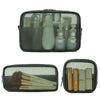 Travel Waterproof Toiletry Bag Portable Transparent Handheld Cosmetic Bag, Style: Olive Green Set