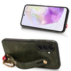 For Samsung Galaxy A36 5G Wristband Leather Back Phone Case(Green)