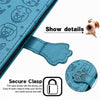 For Alcatel 1S 2021 Lovely Cat and Dog Embossing Pattern Horizontal Flip Leather Case , with Holder & Card Slots & Wallet & Cartoon Clasp & Lanyard(Blue)