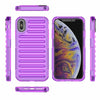 For iPhone XS Max High Transparency TPU Hybrid PC Airbag Phone Case(Transparent Purple)