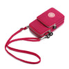 Crossbody Mobile Phone Bag Vertical Coin Purse with Armband for Women(Rose Red)