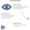 Magic Eye S925 Sterling Silver Necklace Ladies Blue Eye Inlaid Zircon Necklace