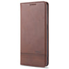 For Oppo Reno5 5G AZNS Magnetic Calf Texture Horizontal Flip Leather Case with Card Slots & Holder & Wallet(Dark Brown)