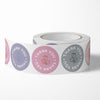 10 PCS Rose Flower Thank You Sticker Gift Box Sealing Sticker, Size: 25mm 500 / Rolls