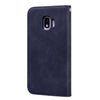 For Samsung Galaxy J2 Core Frosted Business Magnetic Horizontal Flip PU Leather Case with Holder & Card Slot & Lanyard(Black)