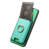 For Samsung Galaxy S25+ 5G Retro Cross Leather Ring Vertical Insert Card Bag MagSafe Phone Case(Green)