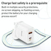 Yesido YC51 30W USB-C / Type-C + USB + 8 Pin Travel Charger with 1m Type-C to 8 Pin Cable, UK Plug(White)