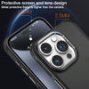 For iPhone 13 Pro Max Hardware Side Cooling Skin Feel Frosted Metal Lens Frame Phone Case(Black)