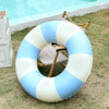 Thickened Outdoor Water Sports Children Swimming Ring, Outer Diameter: 80cm(Blue Grid)
