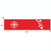D-864 Compass Pattern Car Modified Decorative Sticker(Red)