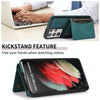 For Samsung Galaxy S21 Ultra Three-fold Leather Phone Case with Card Slot & Wallet & Holder(Green)