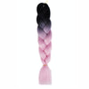 Fashion Color Gradient Individual Braid Wigs Chemical Fiber Big Braids, Length: 60cm(02Black+Pink)