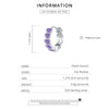 S925 Sterling Silver Heart Dripping Oil Women Earrings(Purple)