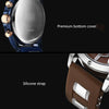 MINI FOCUS MF0089G Waterproof Quartz Watch Luminous Men Sports Watch(Coffee Surface Gold Shell Black Belt)