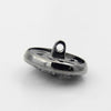 Black 100 PCS Hollow Flower Shape Metal Button Clothing Accessories, Diameter:18mm