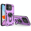 For iPhone 11 Metal Rotating Bracket TPU + PC Magnetic Phone Case(Purple)