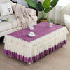 Simple Fabric Lace Rectangular Tablecloth, Size: 75x140cm(Peach Skin Velvet Purple)