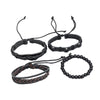 TZ486 Personality Retro Woven Leather DIY Combination Bracelet(4 In 1)