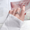 XJA011 Couple Ring Mosan Diamond S925 Silver Ring, Style: Womens