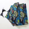 Ethnic Style Cotton and Linen Table Flag Printed Double Dining Table Placemat, Size:32x200cm(Blue)