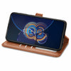 For Asus Zenfone 8 Flip Solid Color Leather Buckle Phone Case with Lanyard & Photo Frame & Card Slot & Wallet & Stand Function(Brwon)