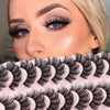 10pairs /Box Russian Strip Lashes 7D Imitation Mink Volume Fluffy Natural False Eyelashes 7D-08